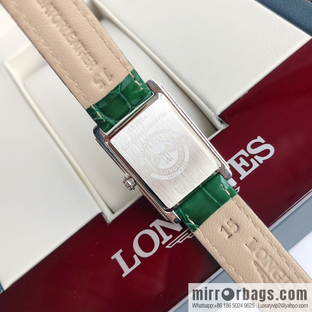 Longines Dijovina Crocodile Leather Collection! 20.80 X 32.00mm Quartz Ladies Watch
