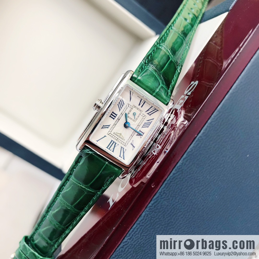 Longines Dijovina Crocodile Leather Collection! 20.80 X 32.00mm Quartz Ladies Watch