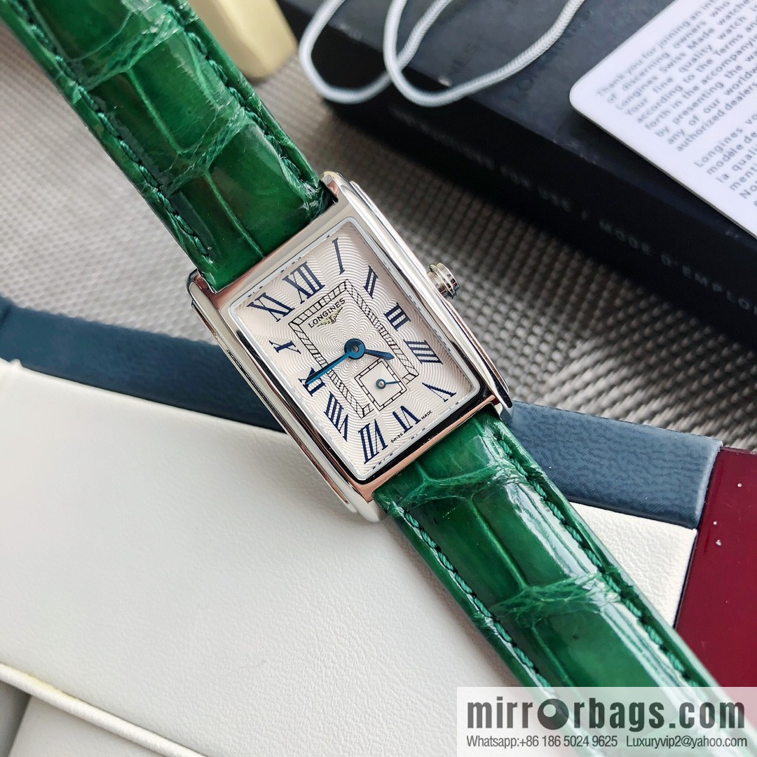 Longines Dijovina Crocodile Leather Collection! 20.80 X 32.00mm Quartz Ladies Watch