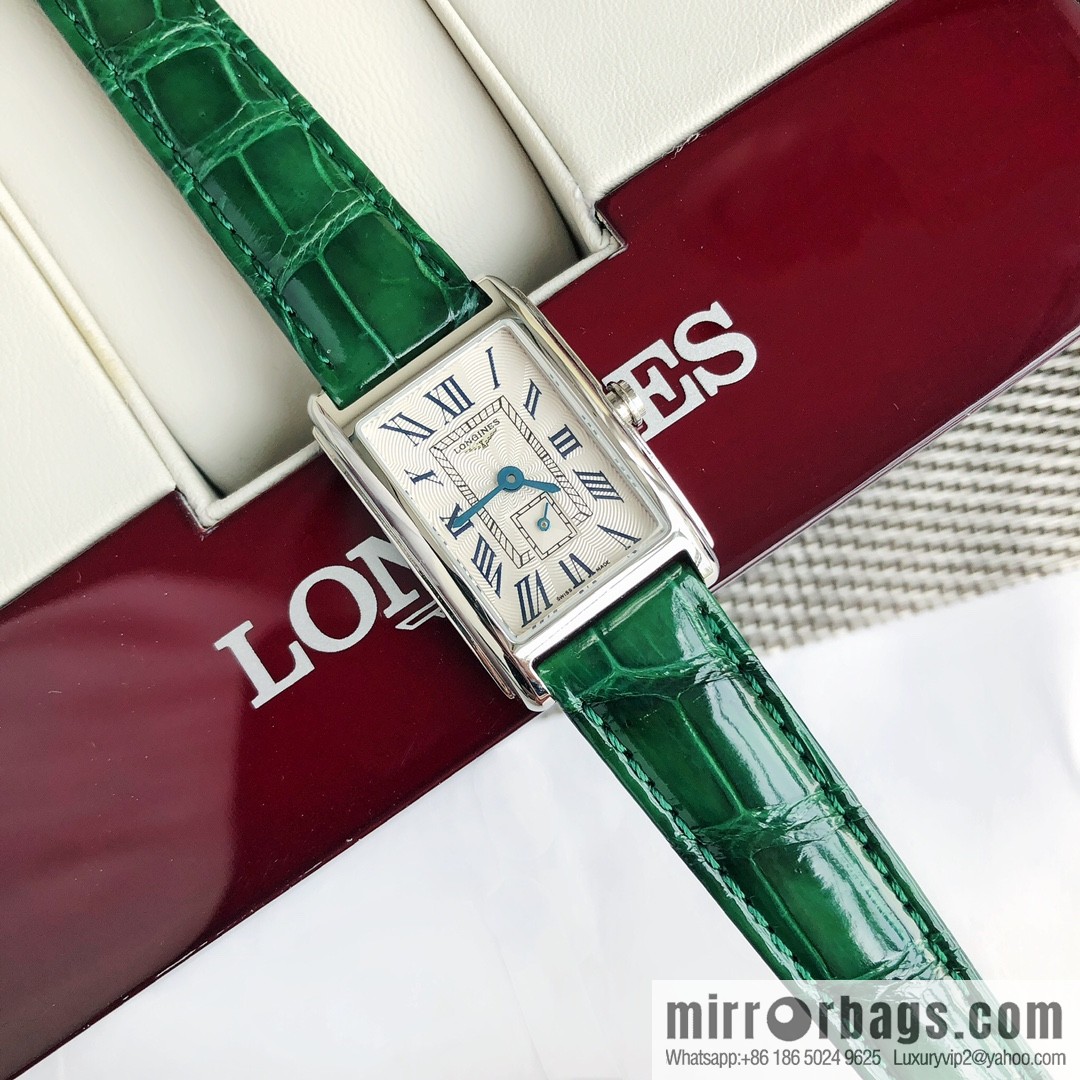 Longines Dijovina Crocodile Leather Collection! 20.80 X 32.00mm Quartz Ladies Watch
