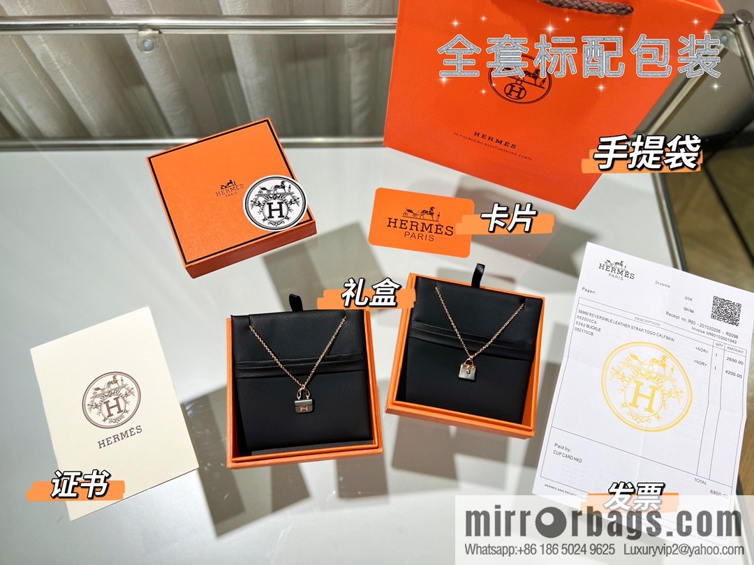 New ☑️ Hermès HERMES black necklace