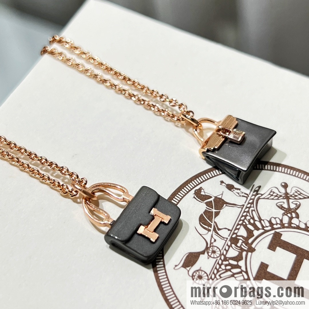 New ☑️ Hermès HERMES black necklace