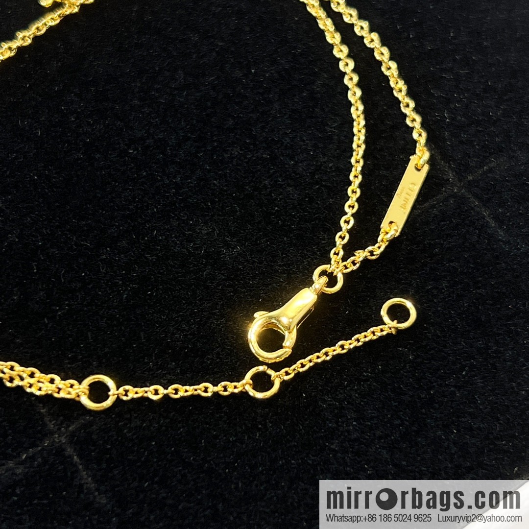 New Celine double peach heart love bracelet necklace