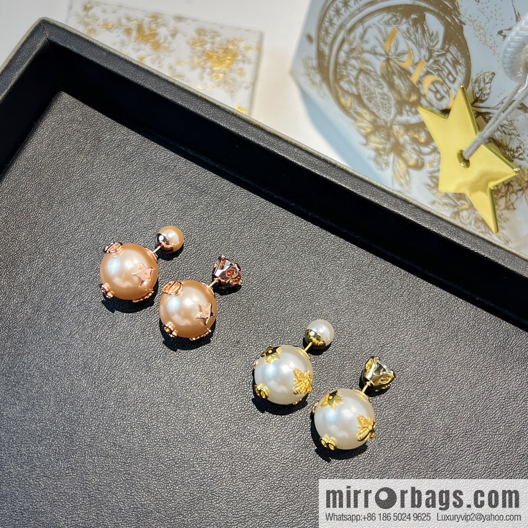 New ☑️ Dior CD size pearl stud earrings
