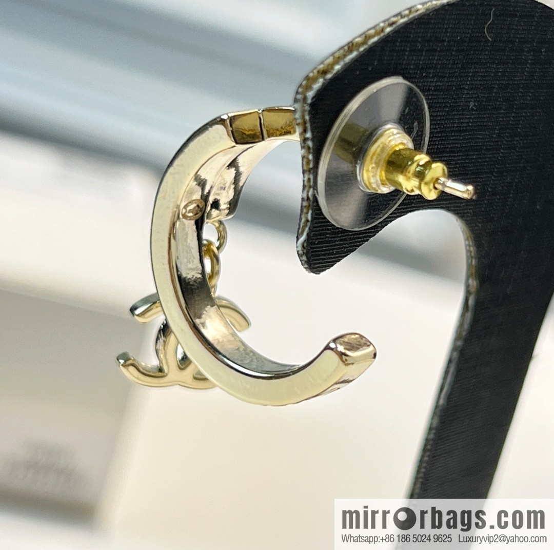 New ☑️ Chanel c2 double c full diamond stud earrings
