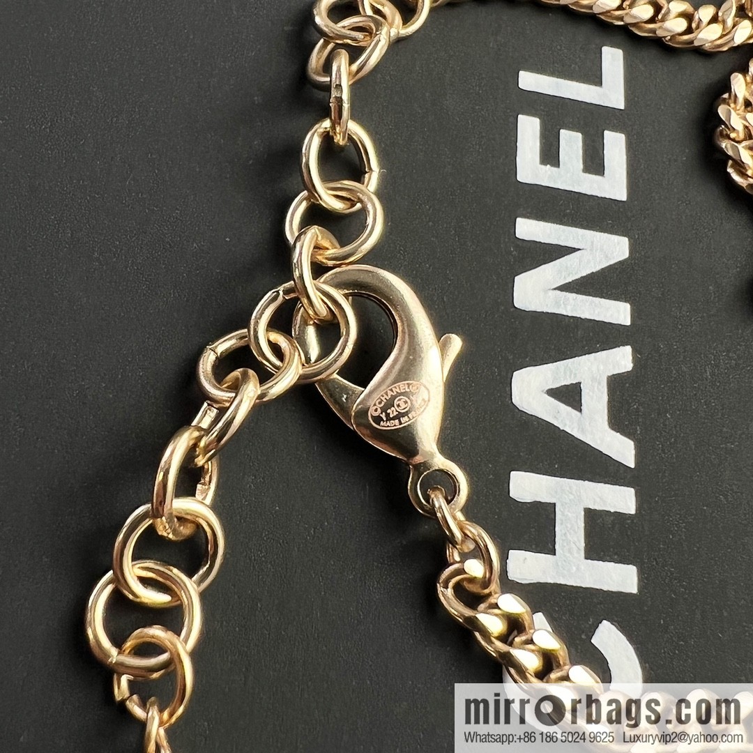 New ☑️ Chanel double c full diamond peach heart love bracelet necklace