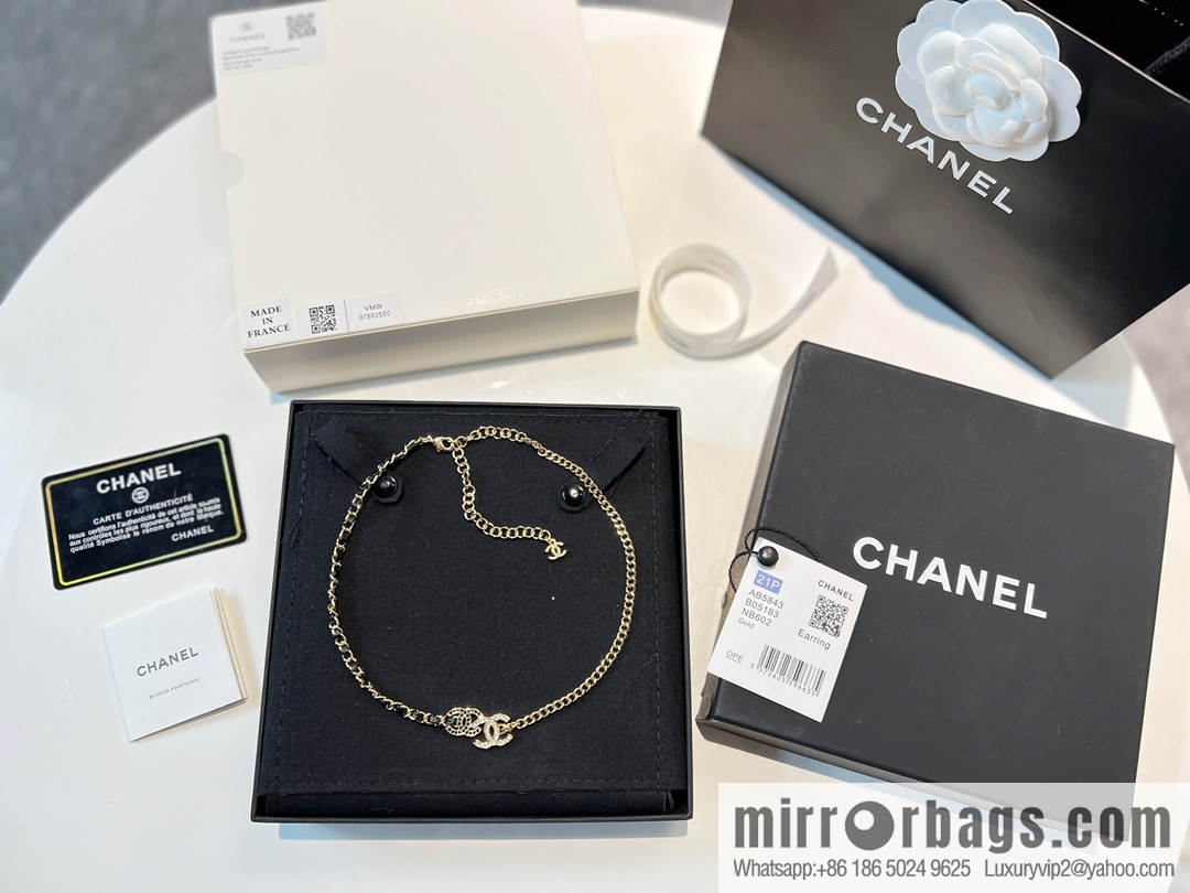 New ☑️ Chanel double c black diamond black leather rope necklace