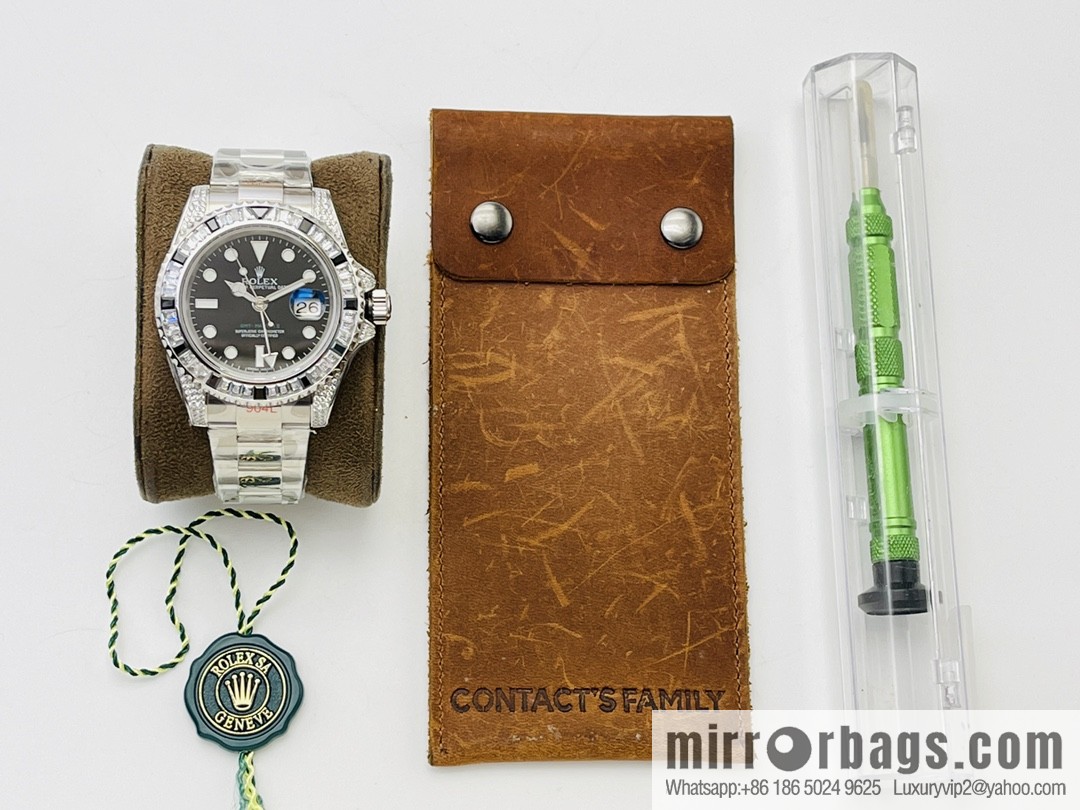 Rolex GMT II Rear Diamond Customized Edition Self-winding Movement Watch