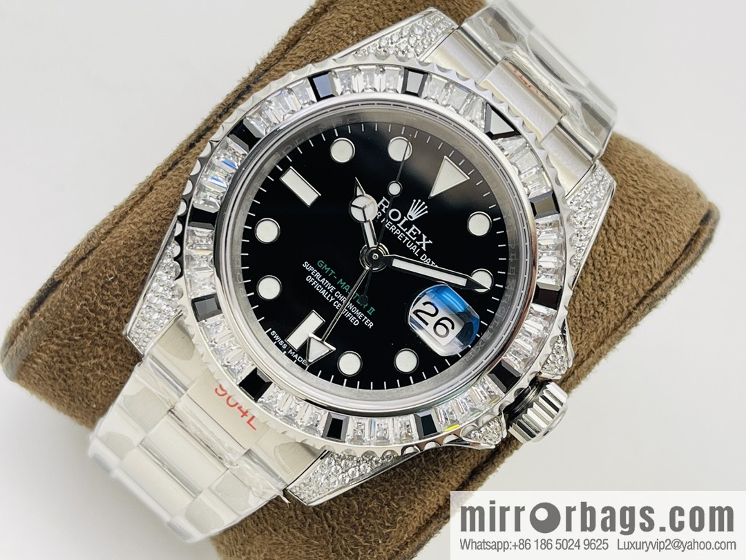 Rolex GMT II Rear Diamond Customized Edition Self-winding Movement Watch