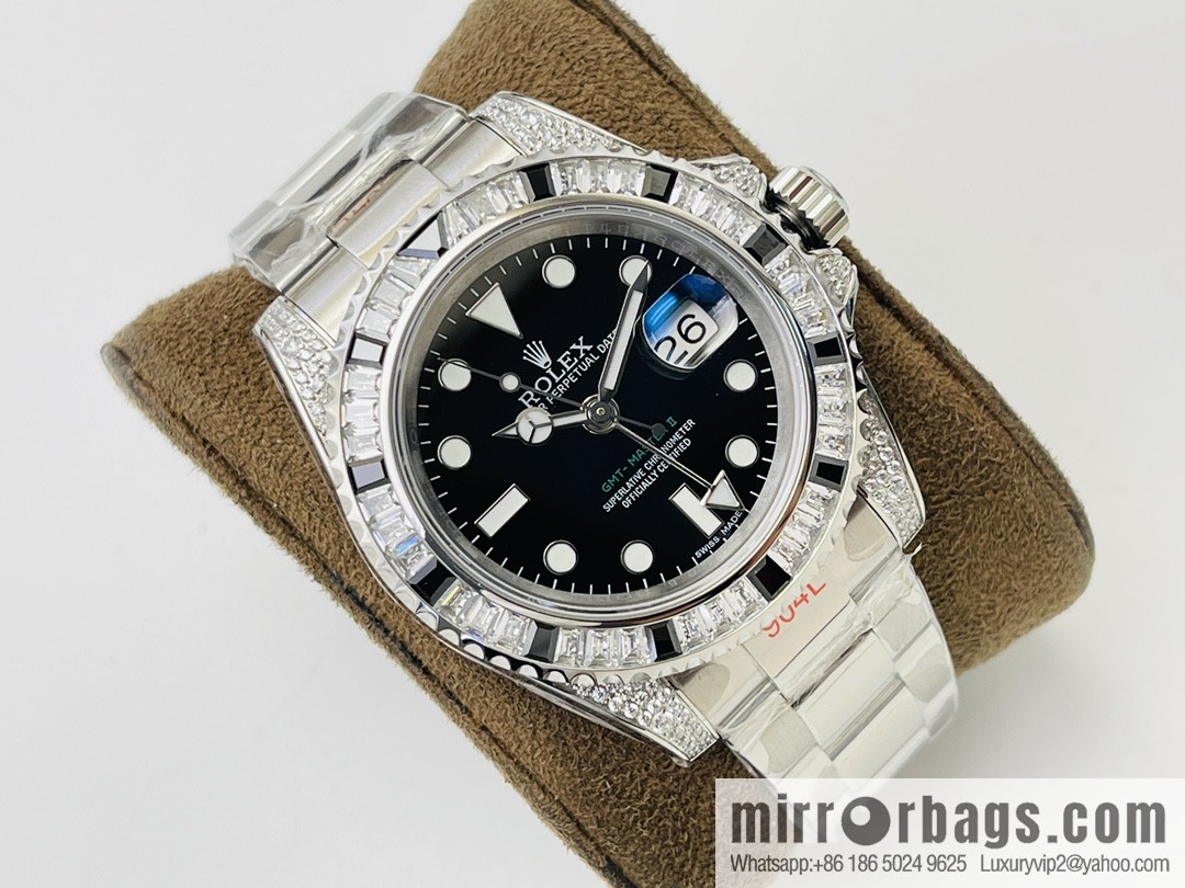 Rolex GMT II Rear Diamond Customized Edition Self-winding Movement Watch