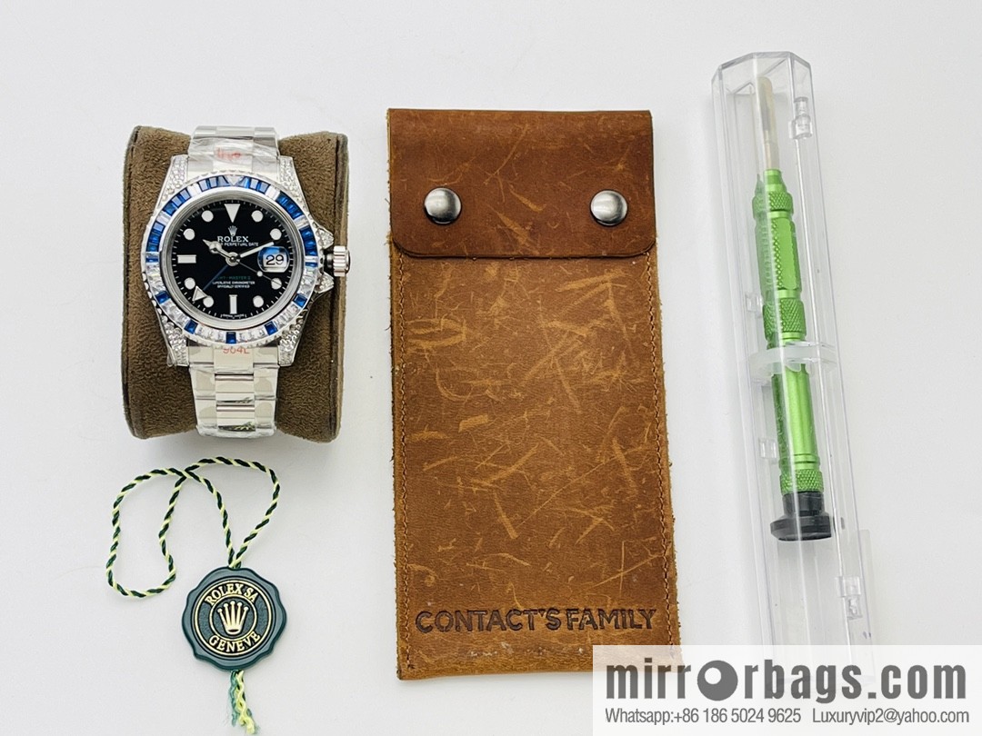 Rolex GMT II Rear Diamond Customized Edition Self-winding Movement Watch