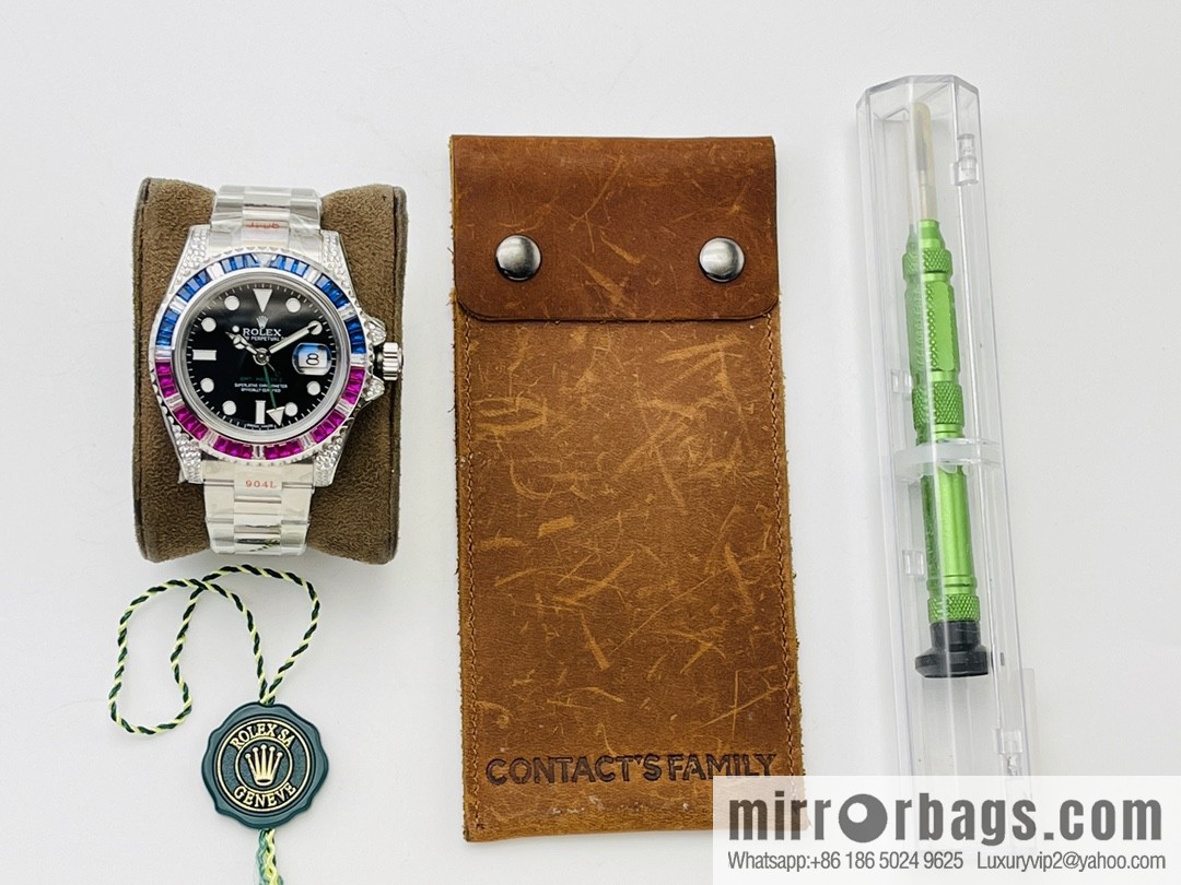 Rolex GMT II Rear Diamond Customized Edition Self-winding Movement Watch