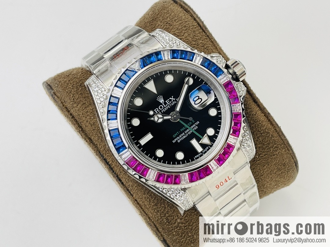 Rolex GMT II Rear Diamond Customized Edition Self-winding Movement Watch