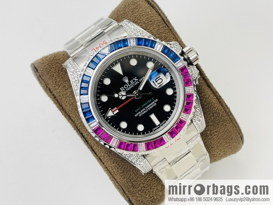 Rolex GMT II Rear Diamond Customized Edition Self-winding Movement Watch