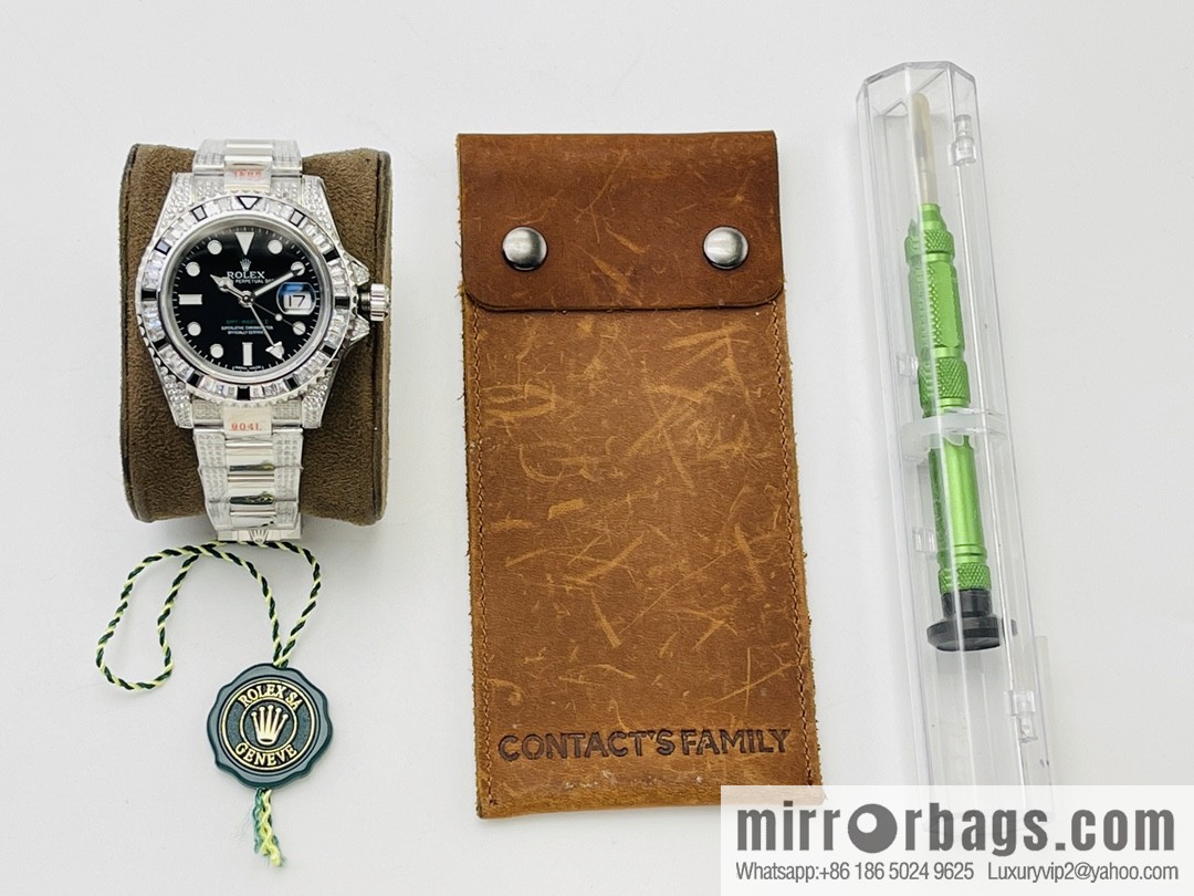 Rolex GMT II Rear Diamond Customized Edition Self-winding Movement Watch