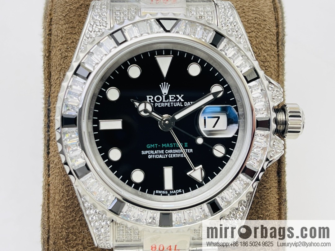 Rolex GMT II Rear Diamond Customized Edition Self-winding Movement Watch