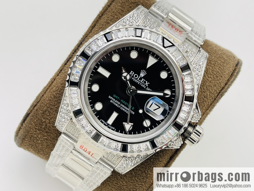 Rolex GMT II Rear Diamond Customized Edition Self-winding Movement Watch