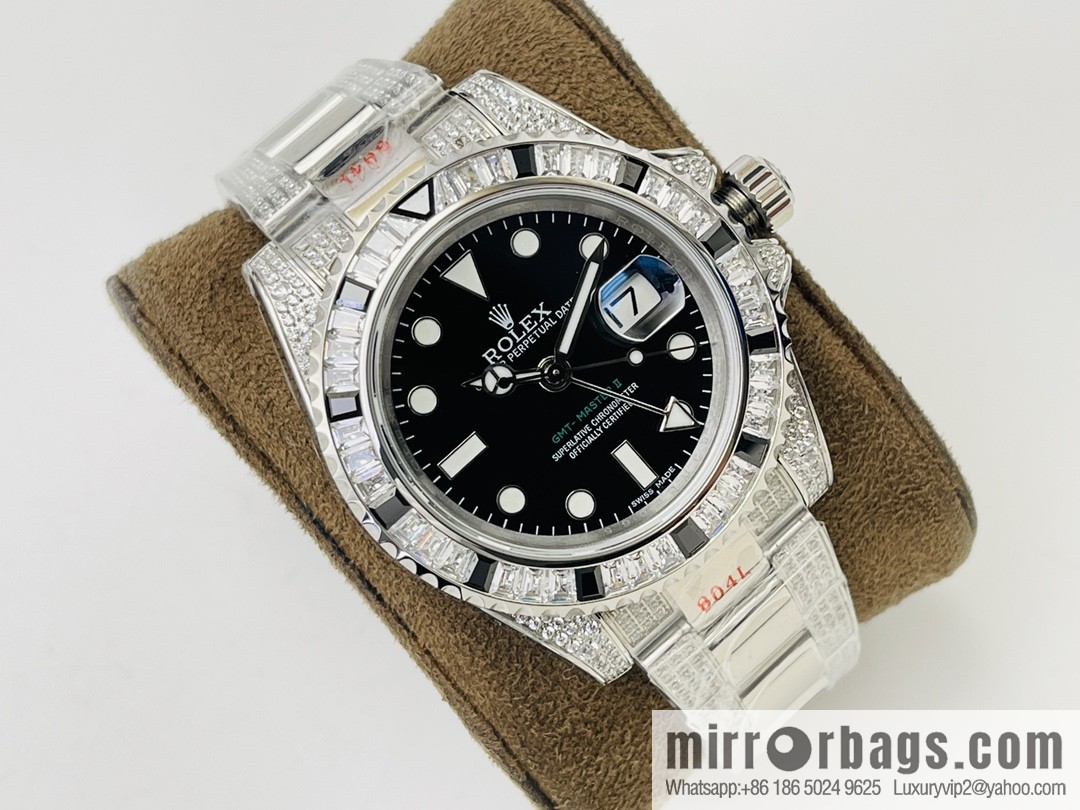 Rolex GMT II Rear Diamond Customized Edition Self-winding Movement Watch