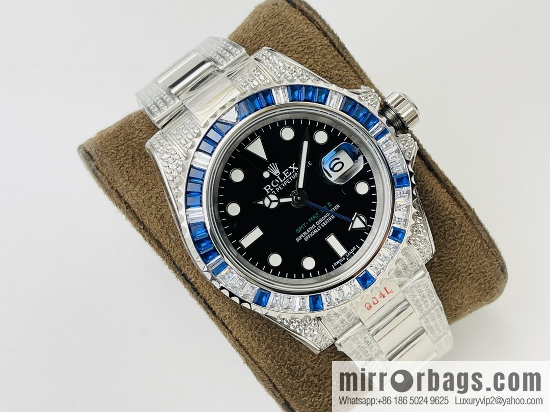 Rolex GMT II Rear Diamond Customized Edition Self-winding Movement Watch