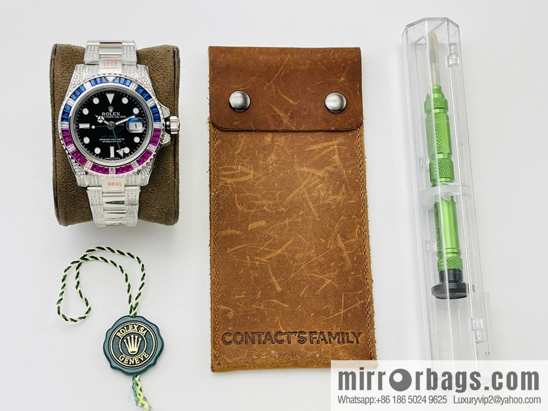 Rolex GMT II Rear Diamond Customized Edition Self-winding Movement Watch