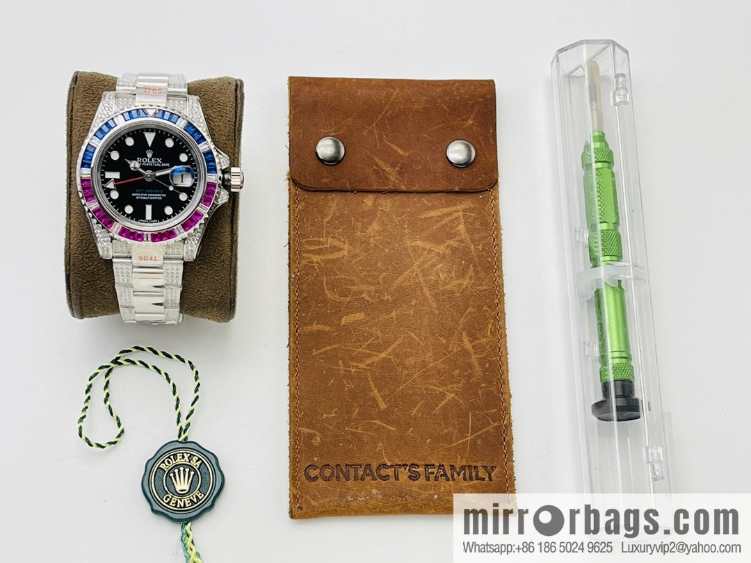 Rolex GMT II Rear Diamond Customized Edition Self-winding Movement Watch
