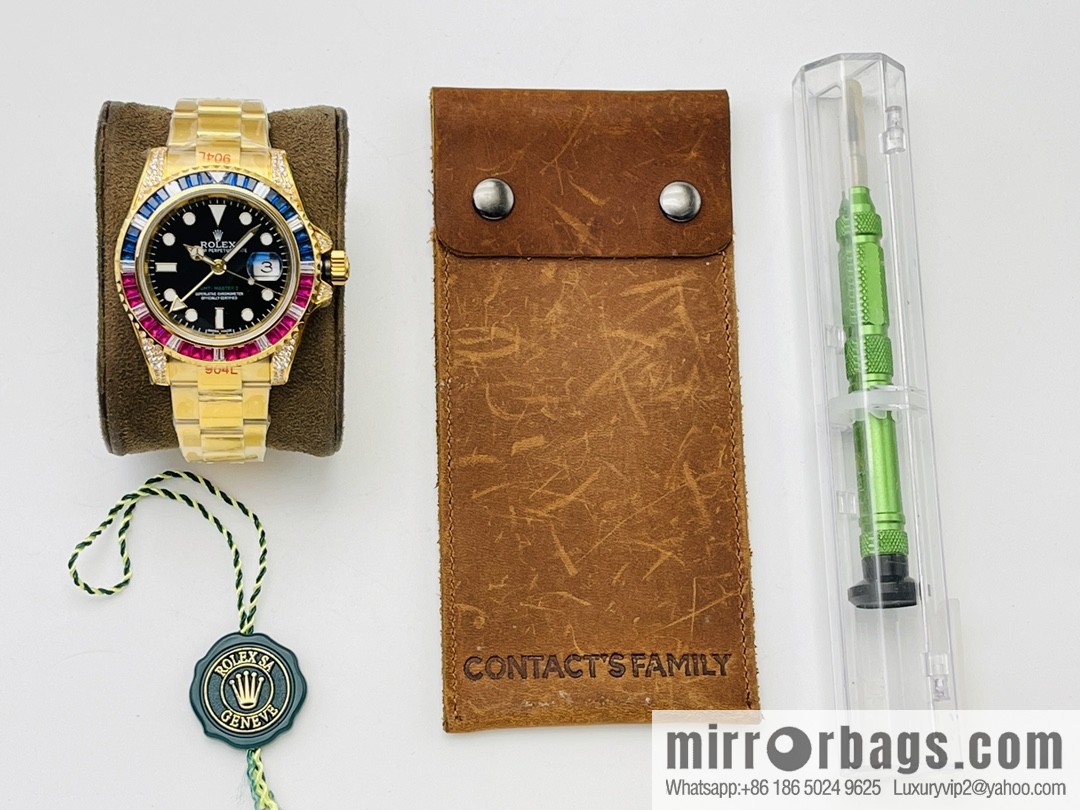 Rolex GMT II Rear Diamond Customized Edition Self-winding Movement Watch