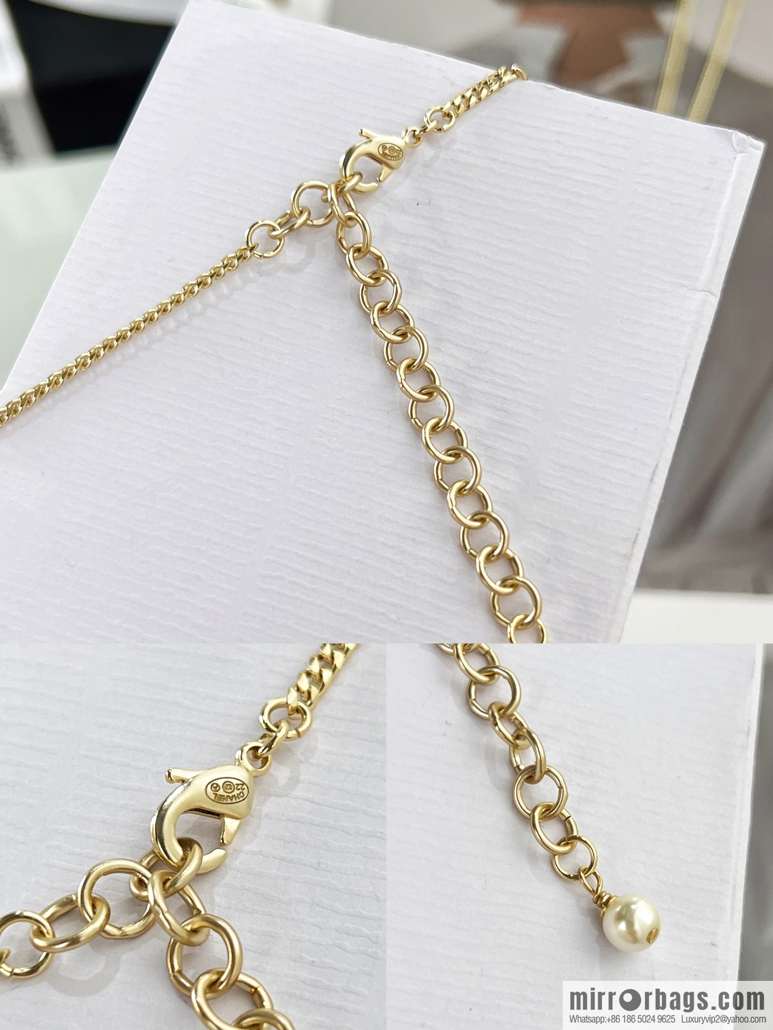 New ☑️ Chanel full diamond peach heart double c necklace