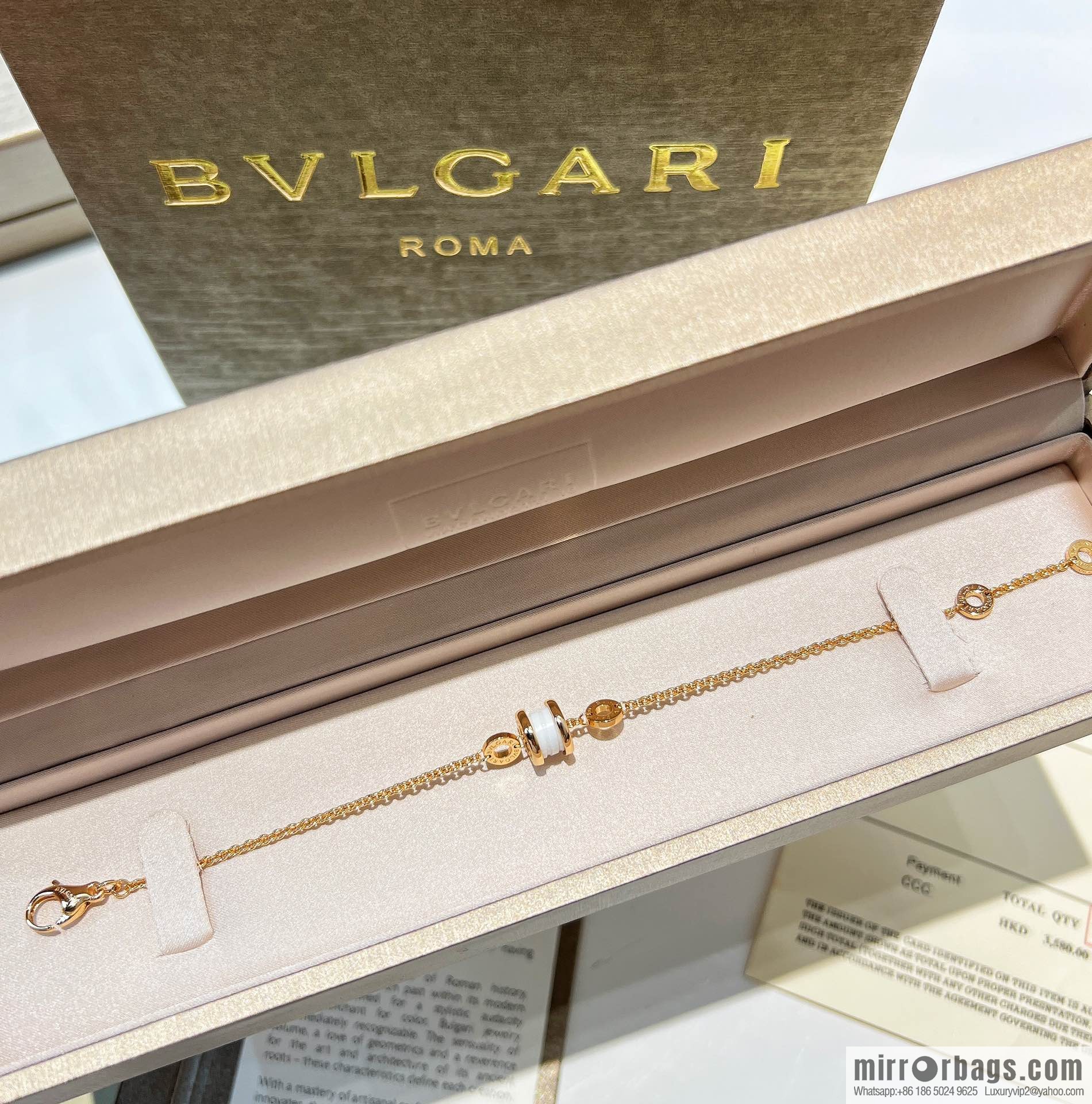 BVLGARI Bulgari mini black and white ceramic necklace bracelet