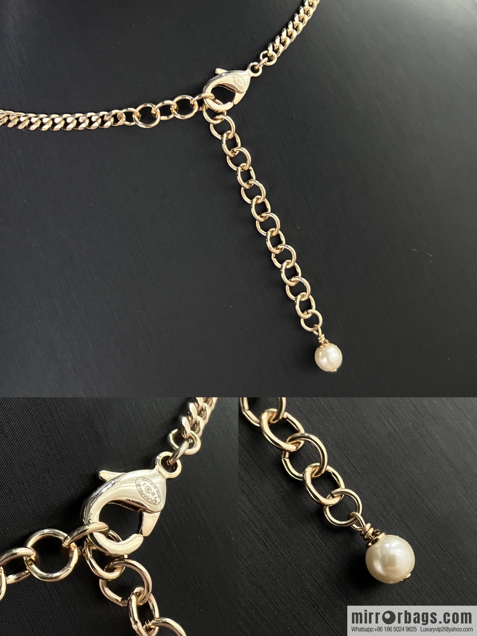 New ☑️ Chanel double c peach heart black diamond necklace