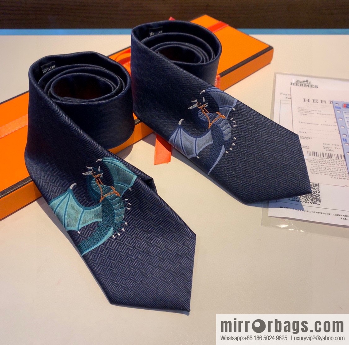 Hermes 100% Top Twill Silk Men's New Tie