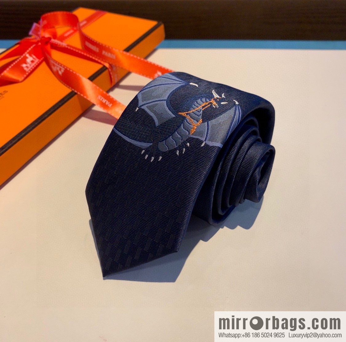 Hermes 100% Top Twill Silk Men's New Tie
