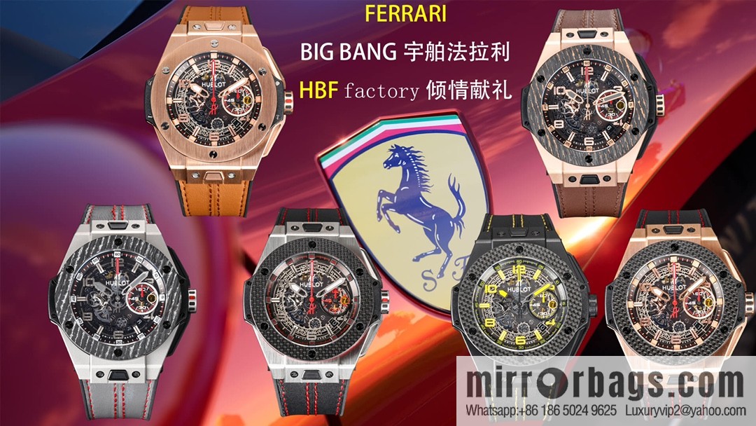 HBF FACTORY HUBLOT Hublot BlG BANG Series 401.OQ.0123.VR Carbon Fiber Bezel