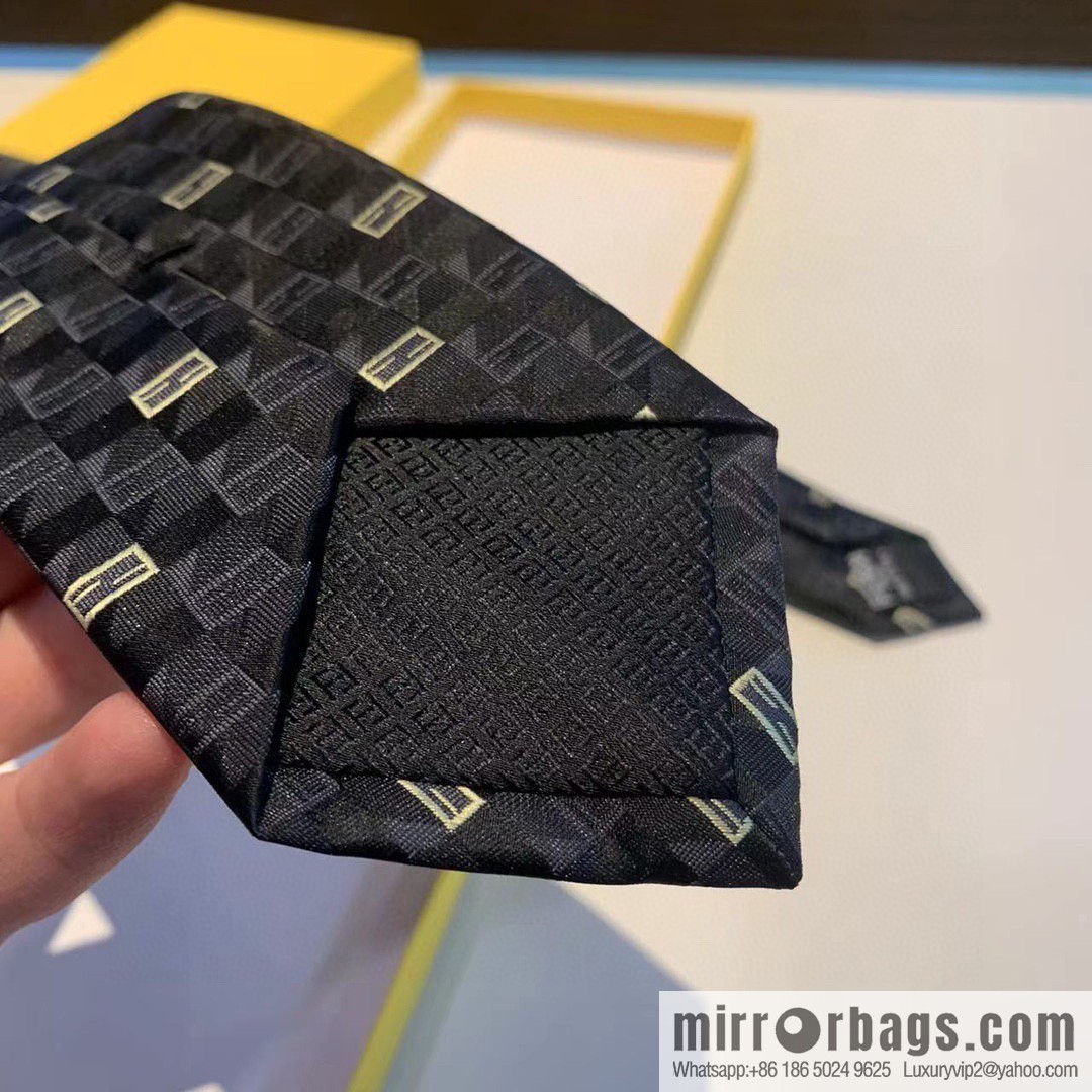 FENDI Fendi FF Letter 100% Top Jacquard Silk Tie