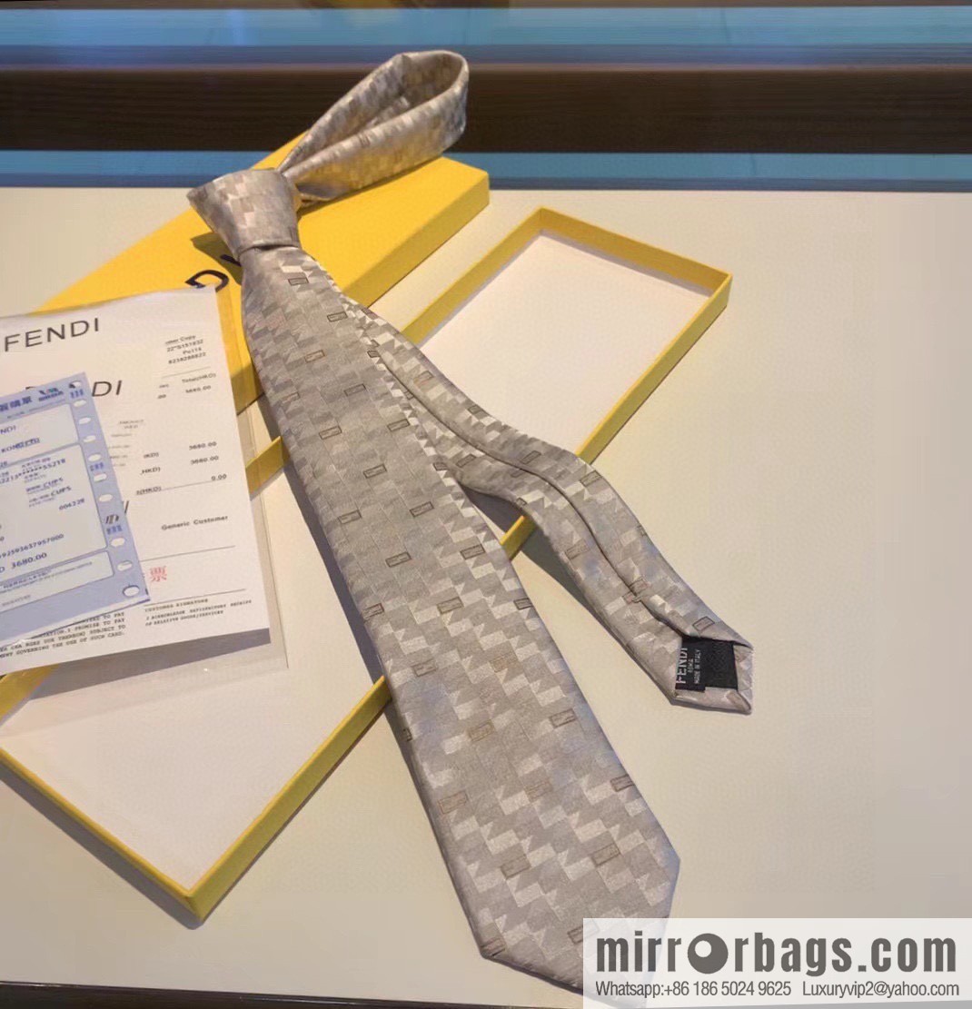 FENDI Fendi FF Letter 100% Top Jacquard Silk Tie