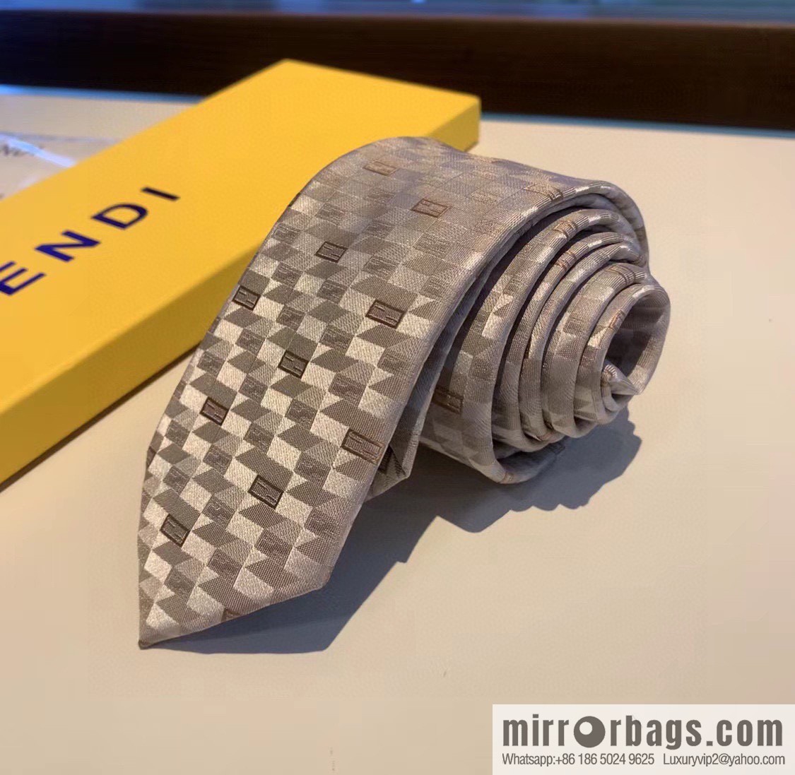 FENDI Fendi FF Letter 100% Top Jacquard Silk Tie