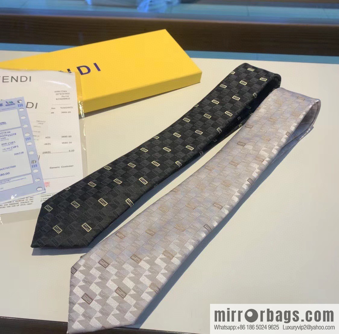 FENDI Fendi FF Letter 100% Top Jacquard Silk Tie