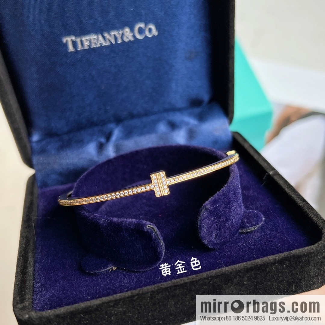 Tiffany & Co. Tiffany & Co. Classic T-Series Full Diamond Double T Bracelet
