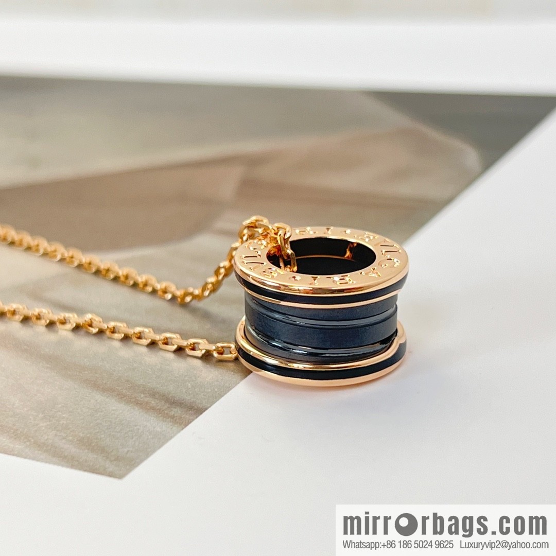 BVLGARI Bulgari new threaded black ceramic necklace