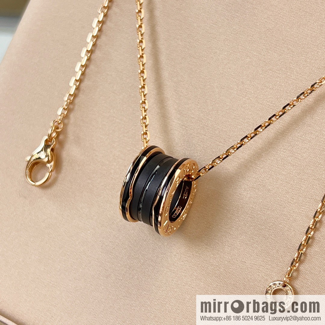 BVLGARI Bulgari new threaded black ceramic necklace