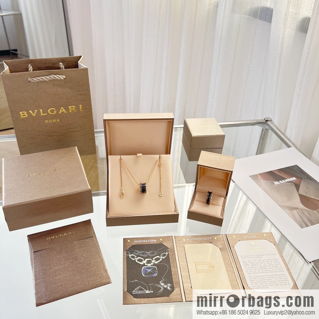 BVLGARI Bulgari new threaded black ceramic necklace