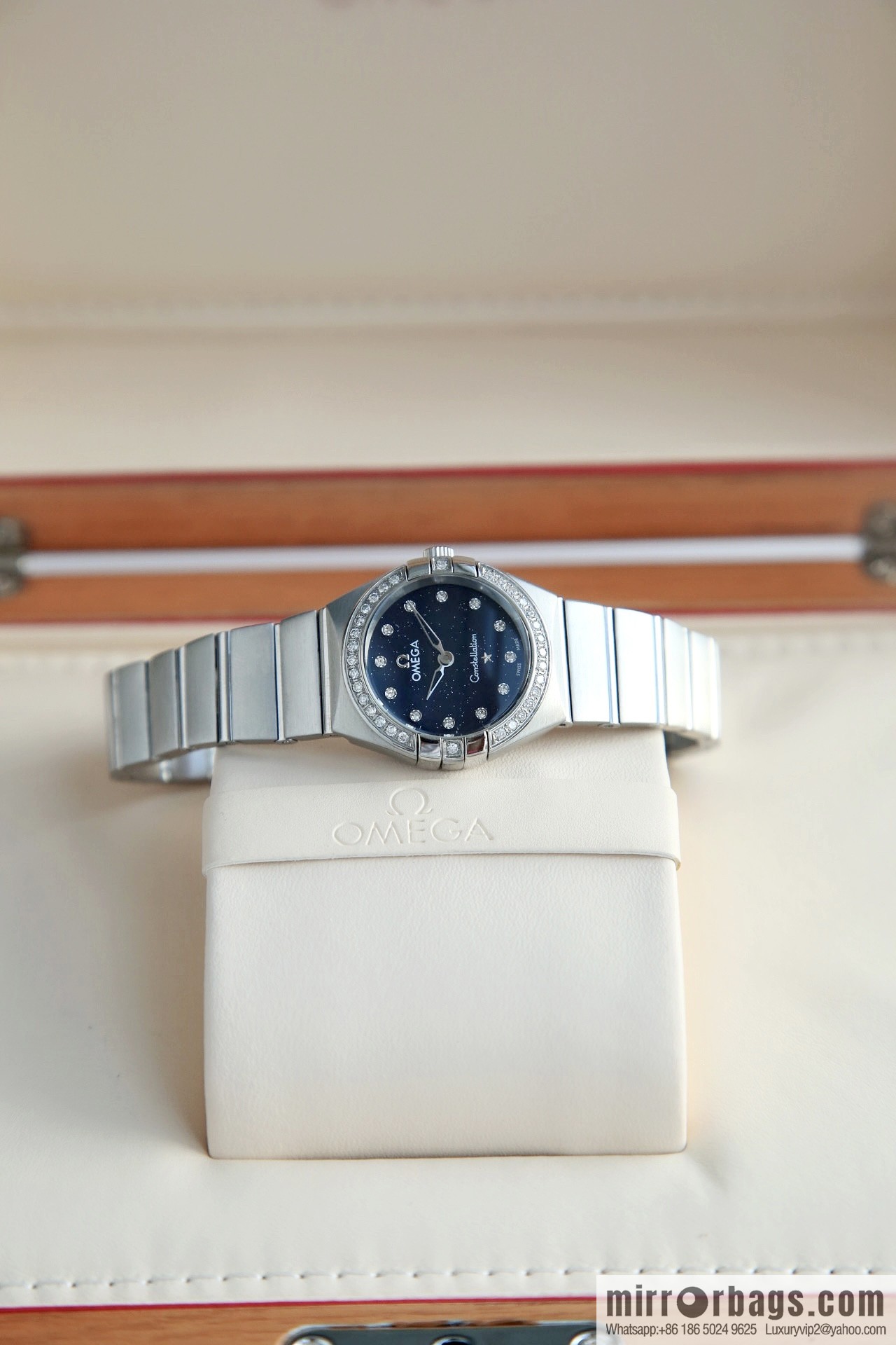 The new Omega fifth-generation constellation real diamond Omega constellation series The latest fifth-generation 27mm constellation quartz watch