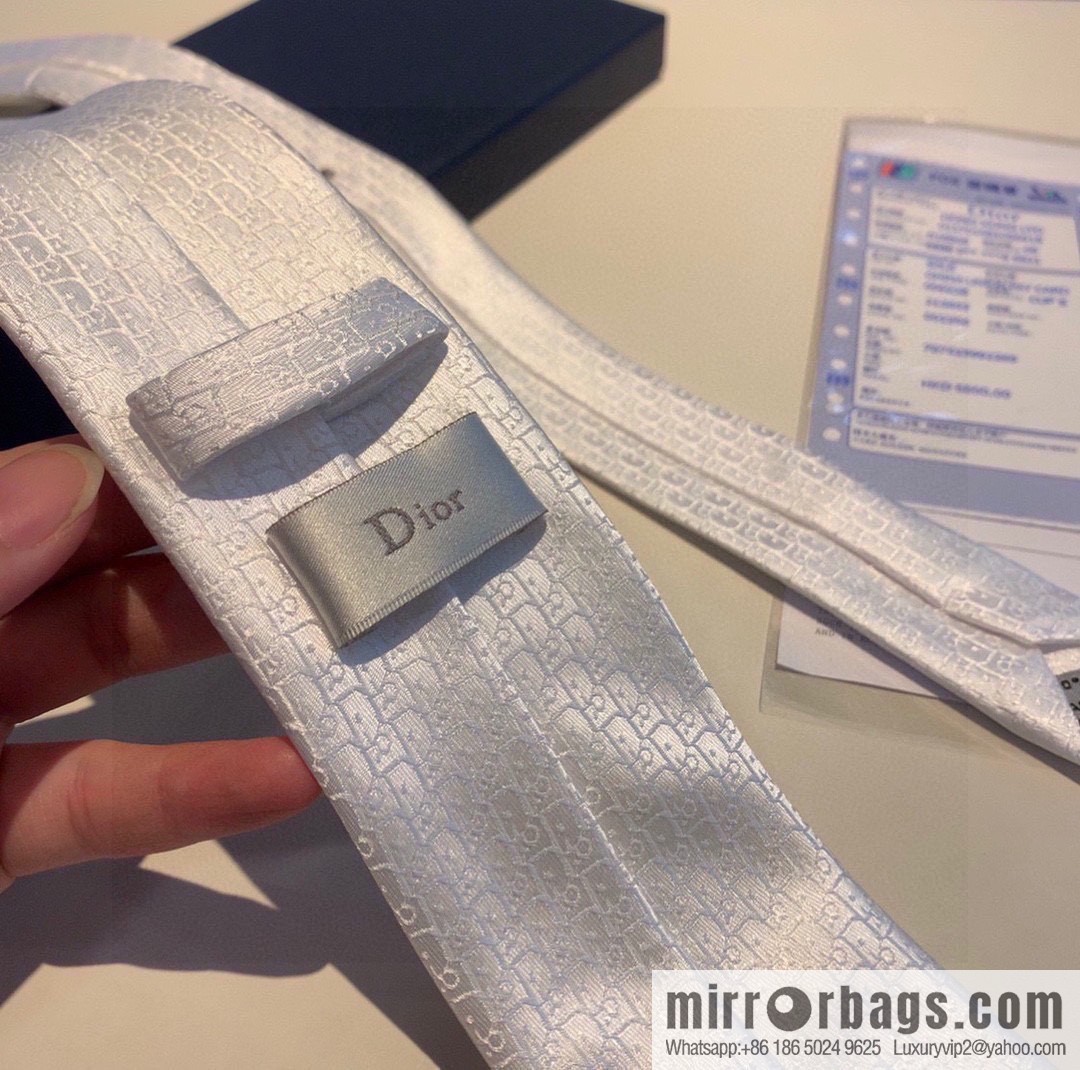 Dior 100% Top Handmade Custom CD Embroidered Tie