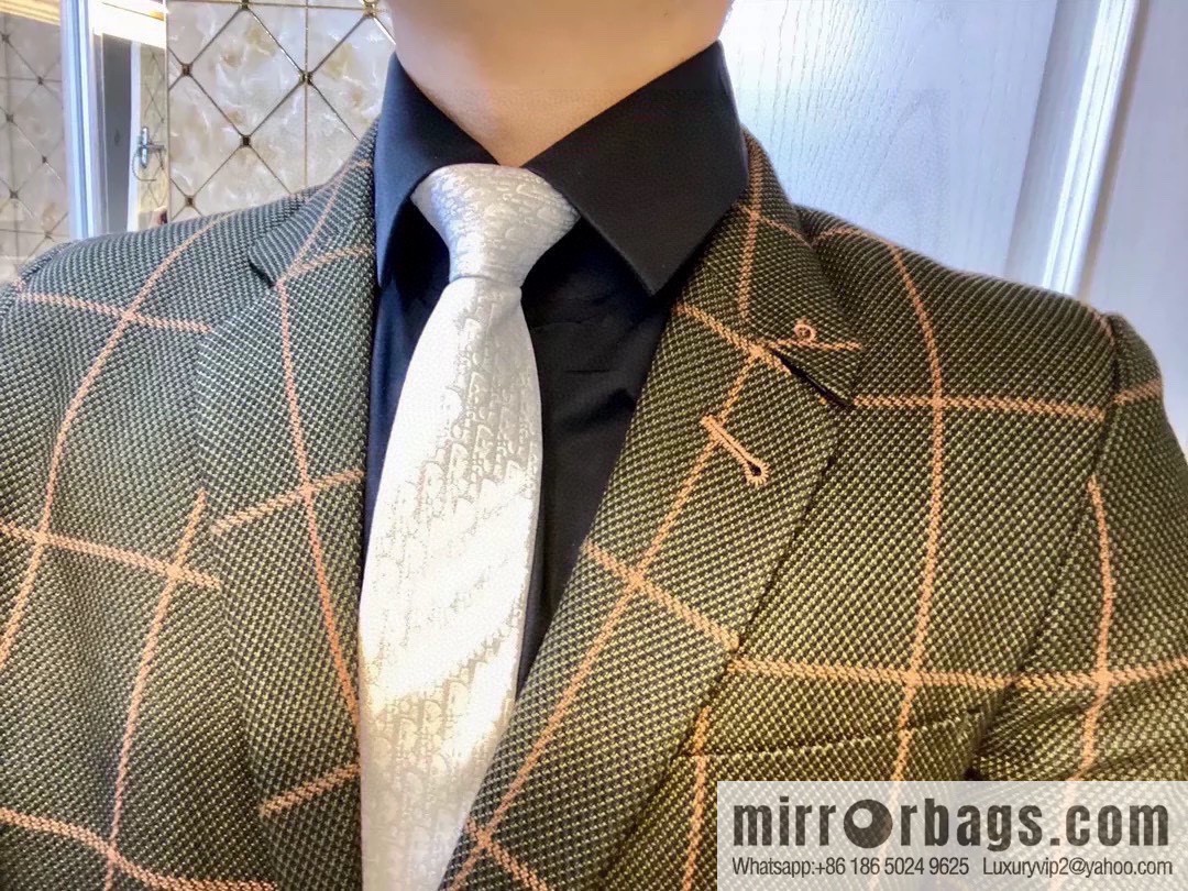Dior 100% Top Handmade Custom CD Embroidered Tie