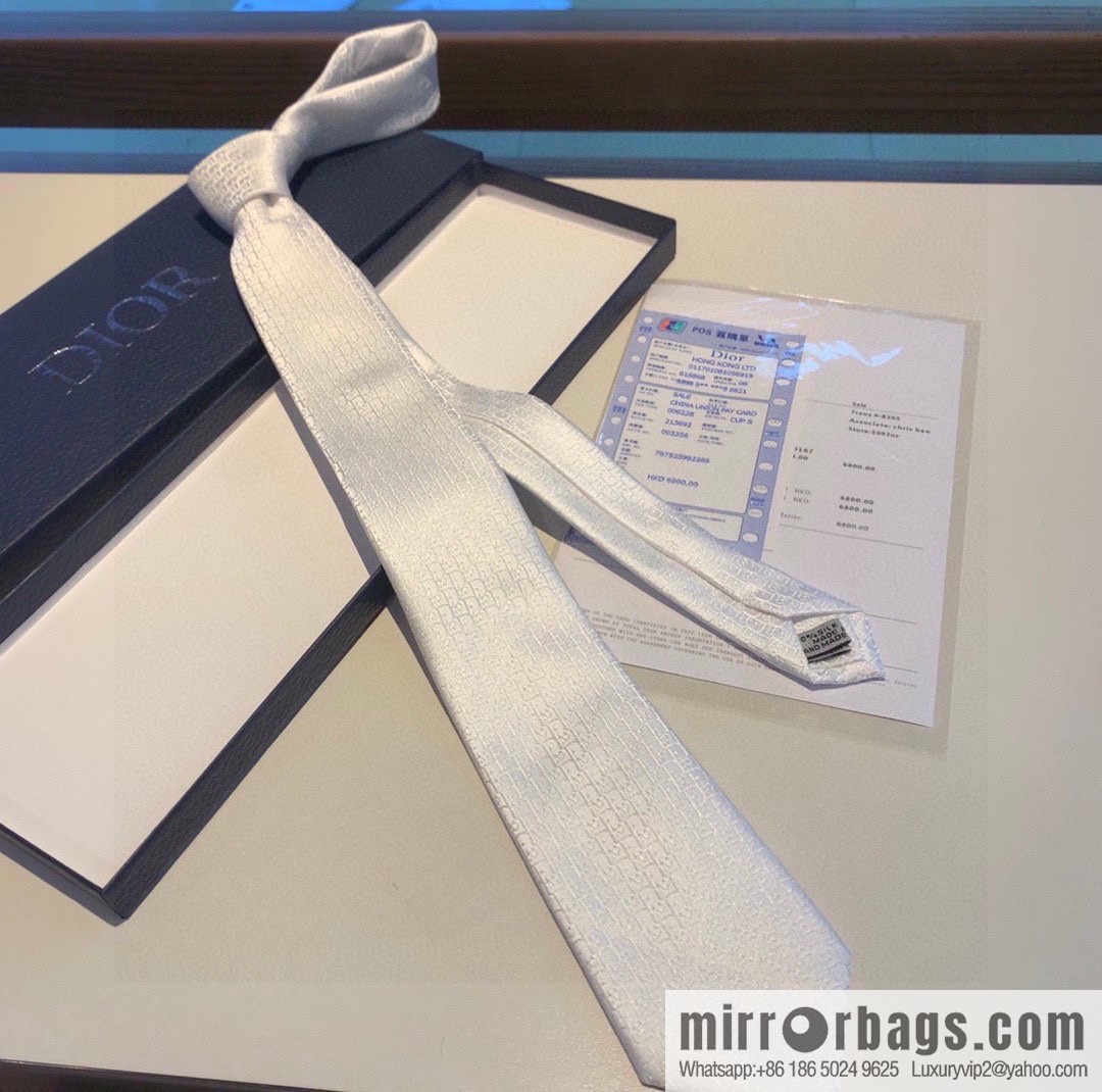 Dior 100% Top Handmade Custom CD Embroidered Tie