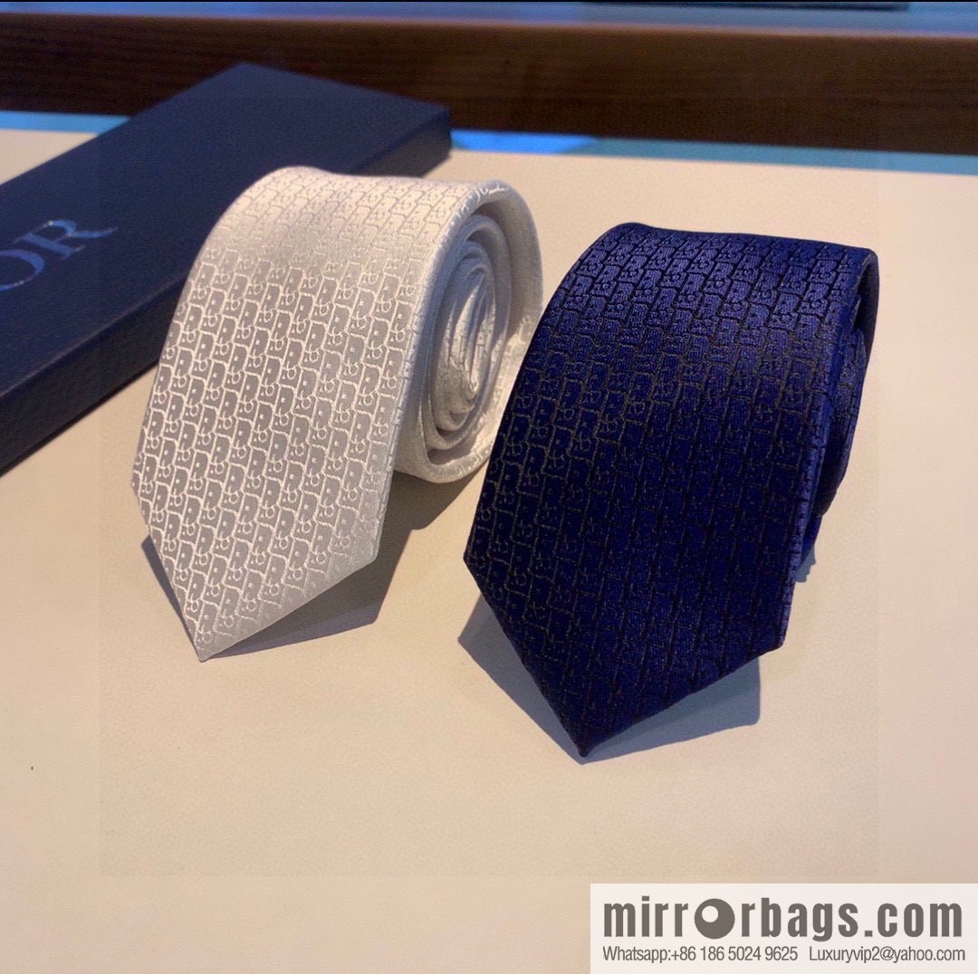 Dior 100% Top Handmade Custom CD Embroidered Tie