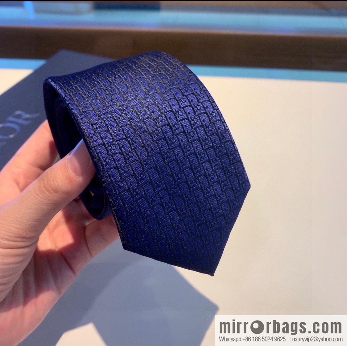 Dior 100% Top Handmade Custom CD Embroidered Tie