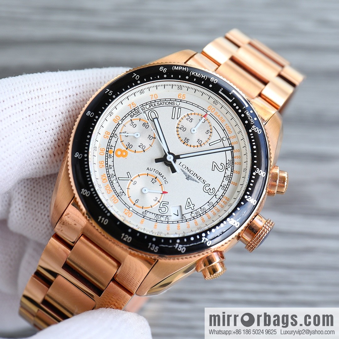 Longines LONGINES 🎮 AF1 classic replica series men's watch sports series L3.636.4.60 1⃣ movement adopts 7750 automatic chronograph mechanical movement