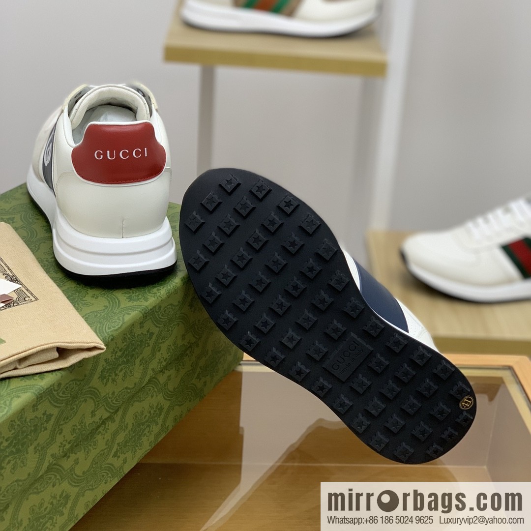 Gucci Gucci color matching double G men's sports running shoes