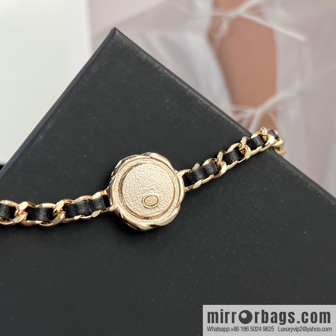 New ☑️ Chanel double c black leather rope necklace necklace
