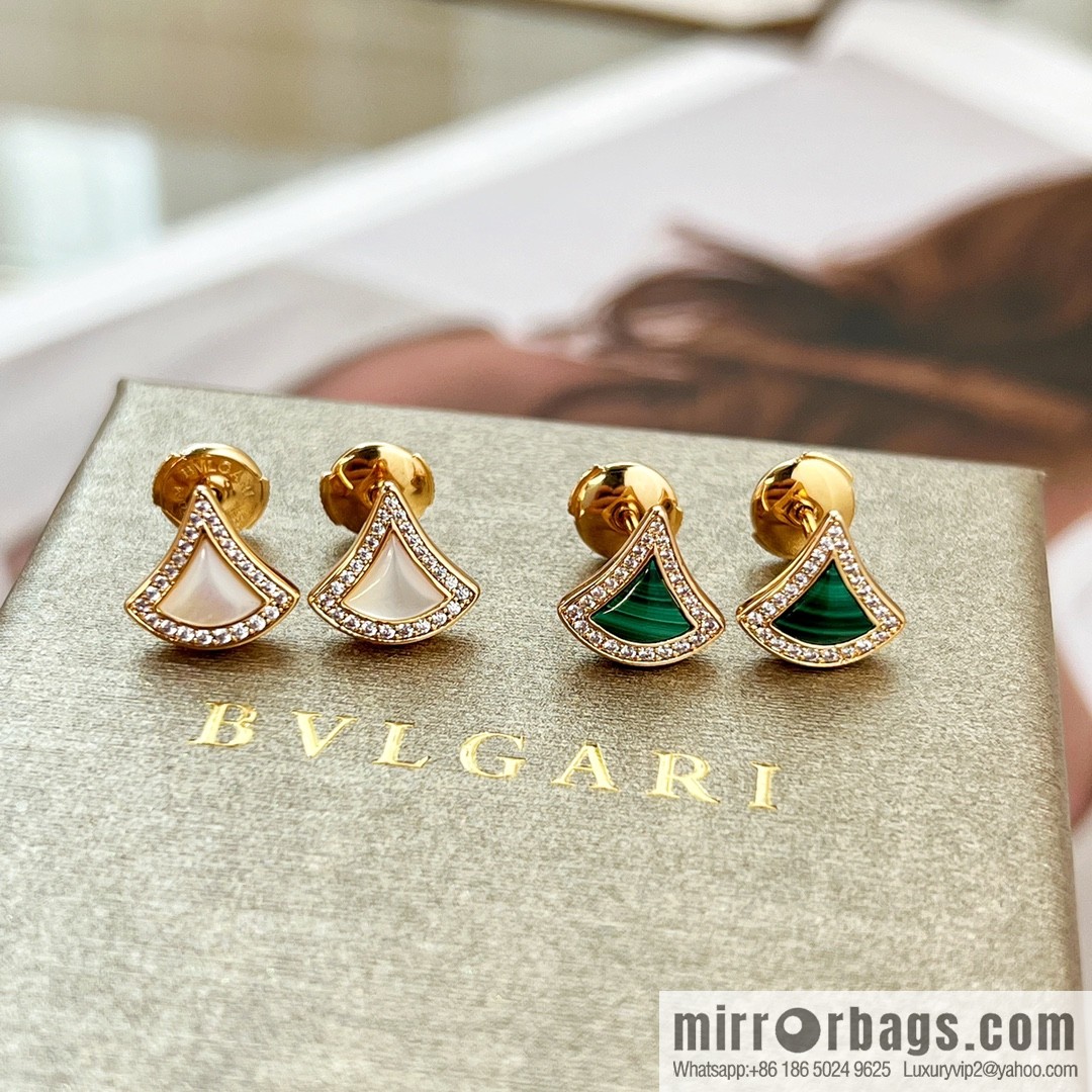 BVLGARI Bulgari DIVAS 'DREAM malachite white fritillary earrings